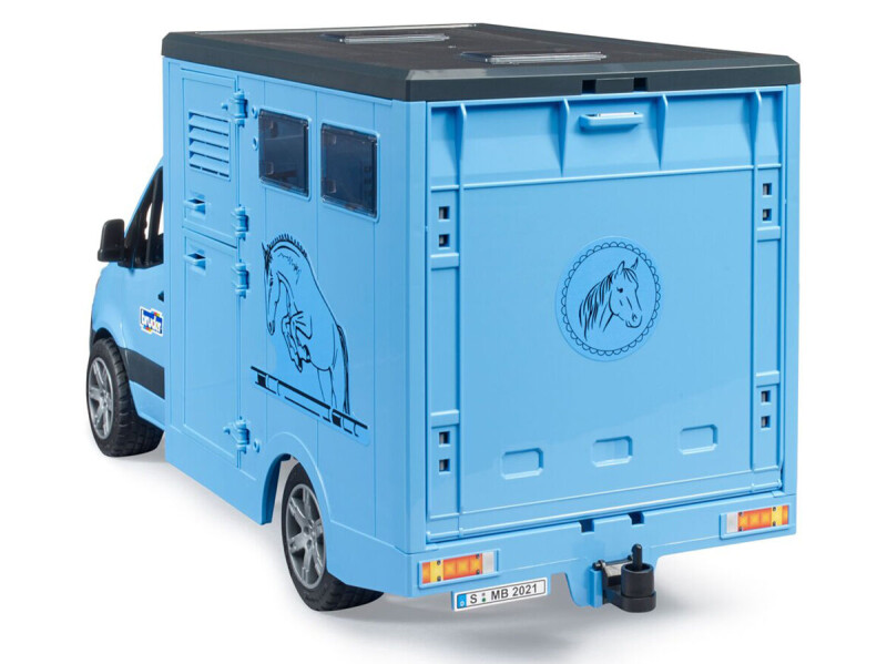 Bruder MB Sprinter Vůz pro přepravu zvířat s figurkou koně 1:16 